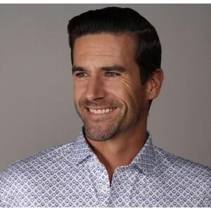 NWT Collars and Co Dress Collar Polo Short Sleeve Card Print 2XL Rare